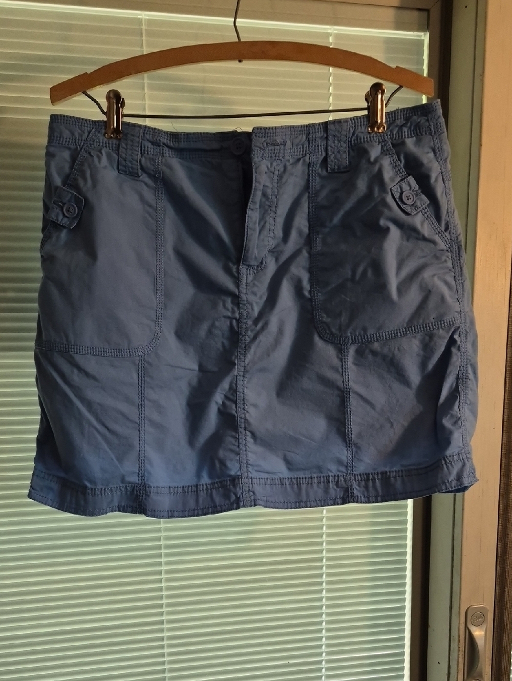 St. John's Bay Light Blue Stretch Skort